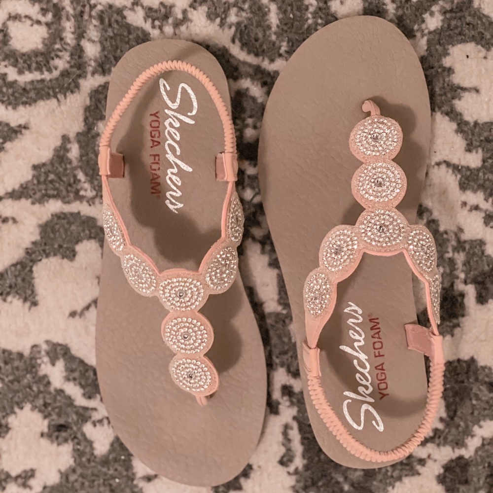 Skechers Pink Sandals with Stunning Gems